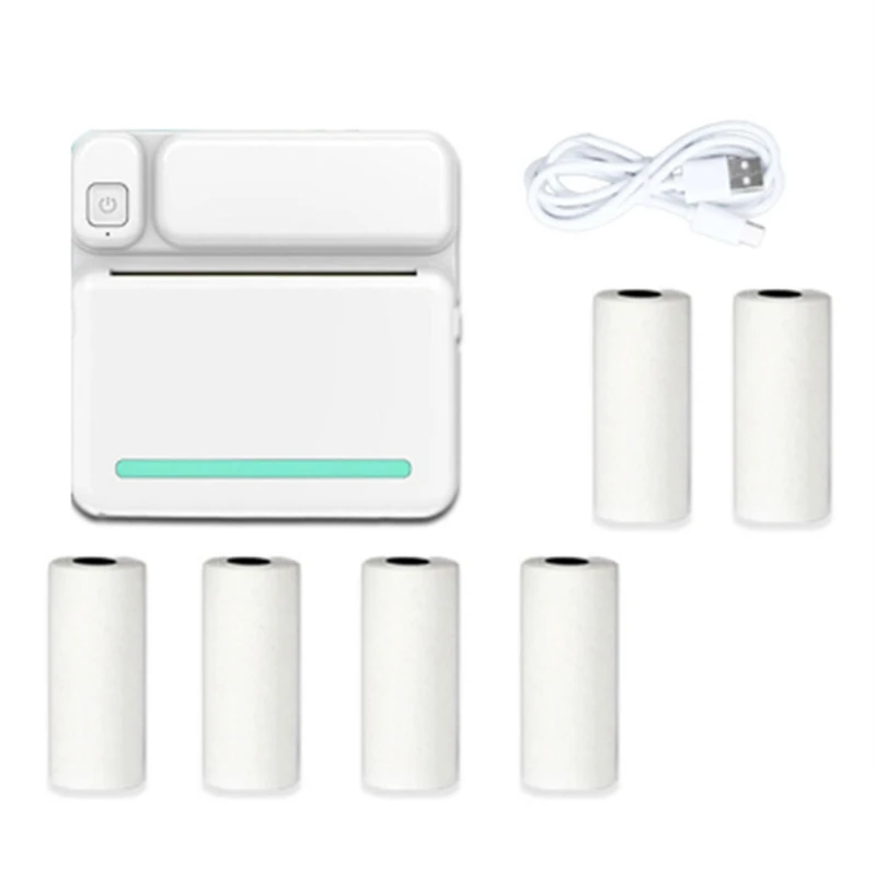 C19 Mini Printer Portable Thermal Printer Photo Pocket Thermal Label Printer 58Mm Printing Bluetooth Android IOS