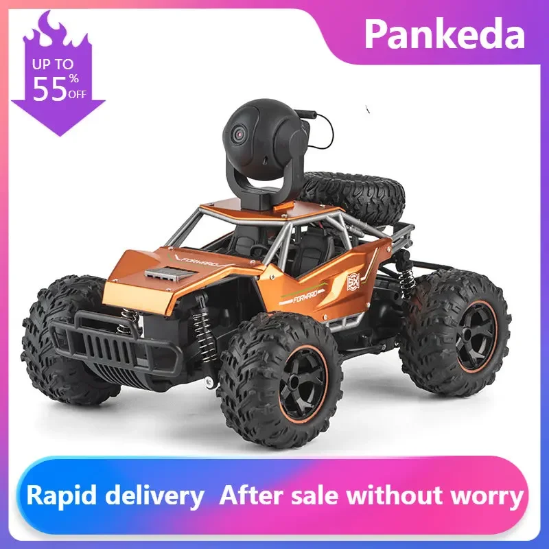 

1:14 Remote Control Car 1080P HD Camera 2.4G VR Radio RC Car Alloy Off Road Monster Vehicle 15KM/H Electronic Toy for Children