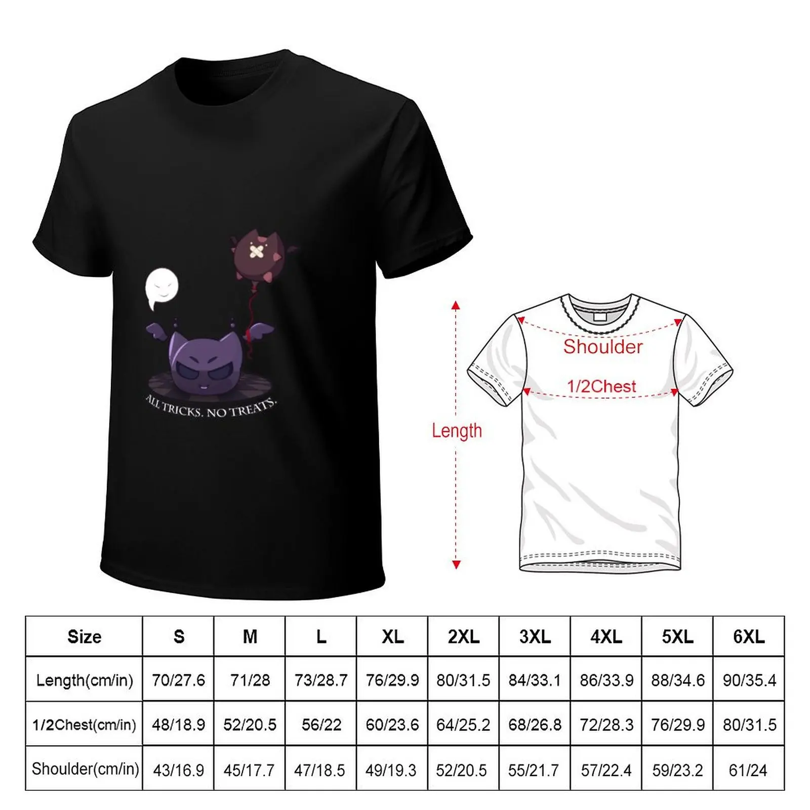 All Tricks. No Treats. T-Shirt Casual Fashion Short Sleeve Cotton T-Shirt