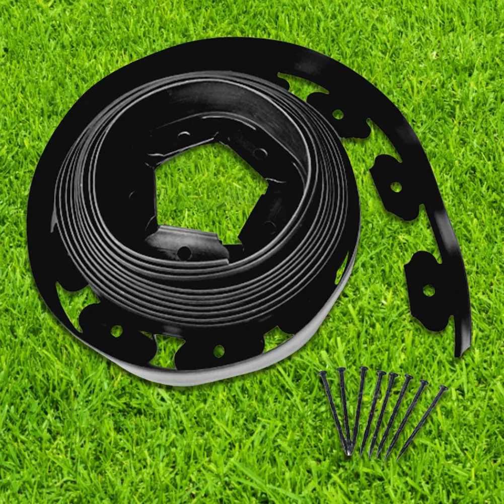 5/10M Landscape Edging with Spikes Garden Border No Dig Flexible Lawn Edging Kit for Yard Flowerbeds
