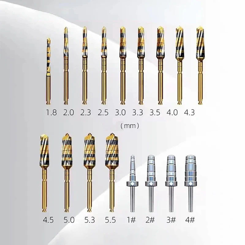 

VV Dental Surgical Implant Drills Osseodensification Burs Kit Maxillary Sinus Lift Drills Kit for Surgical Dentist Lab Tools