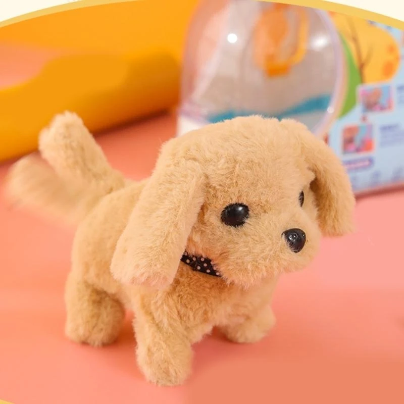 U13F Electric Barking Dog Simulation Pet Raise Toy Walking Animal With Carriers Plush Dog Dog Interactive Toy Baby Baby Crawling