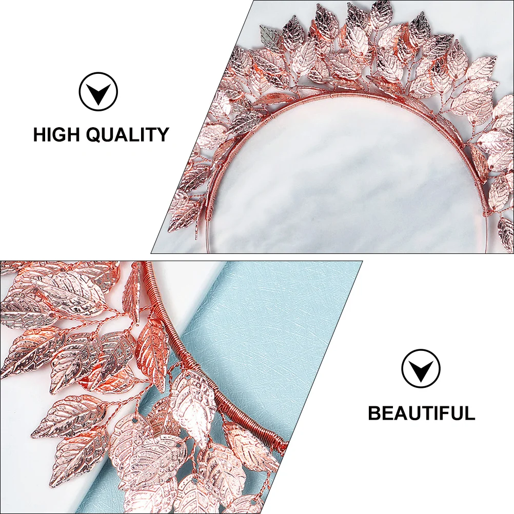 

Handmade Wedding Hair Decor Crown Bridal Crown Leaf Headband Crystal Vintage Hoops Hair Accessories Prom Party Evening