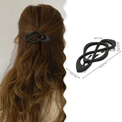 Frosted Ponytail Clip Hairpin Hollow Out Hair Clip Women Girl Ponytail Hair Clip Fashion Retro Hair Accessories Headwear Hairpin