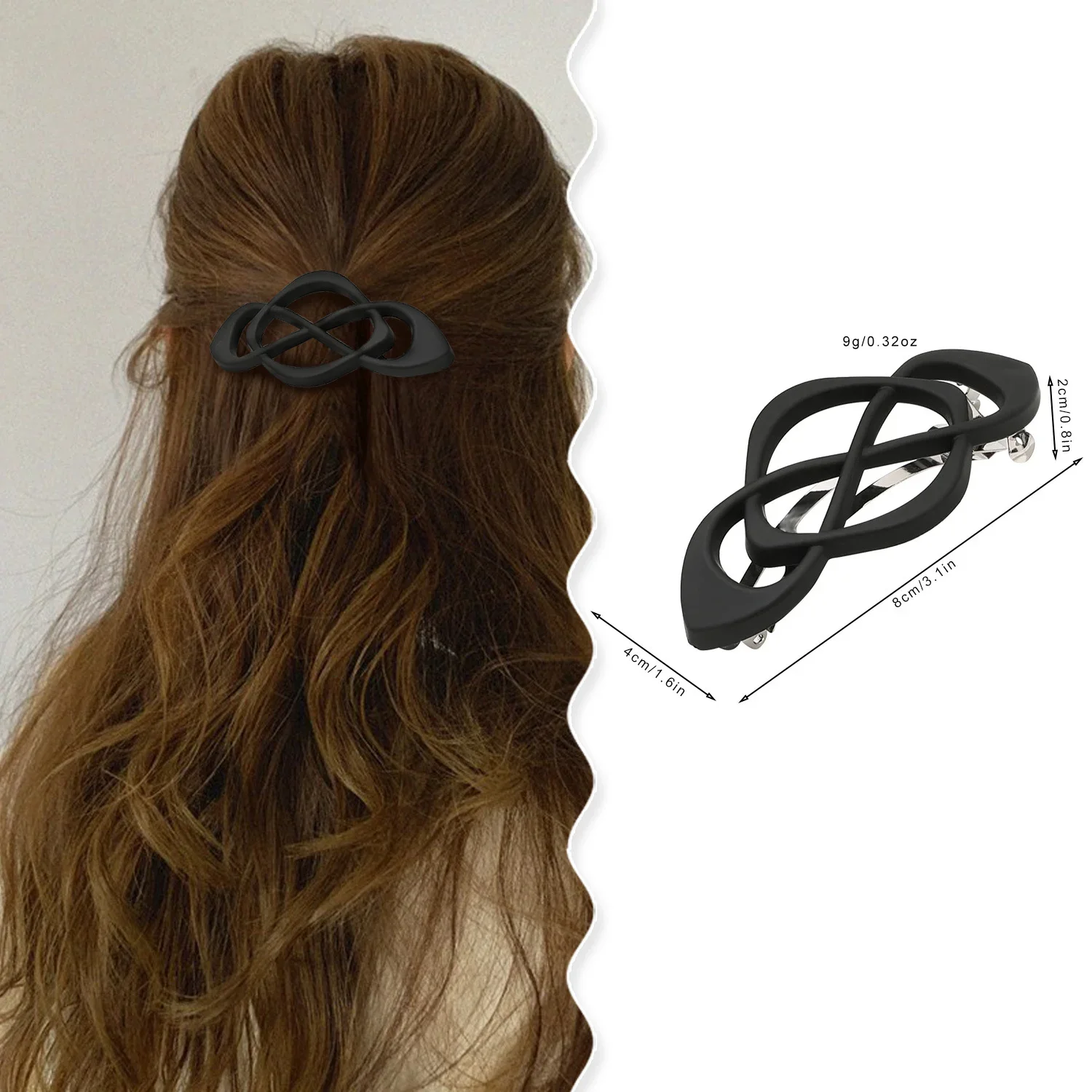 Frosted Ponytail Clip Hairpin Hollow Out Hair Clip Women Girl Ponytail Hair Clip Fashion Retro Hair Accessories Headwear Hairpin