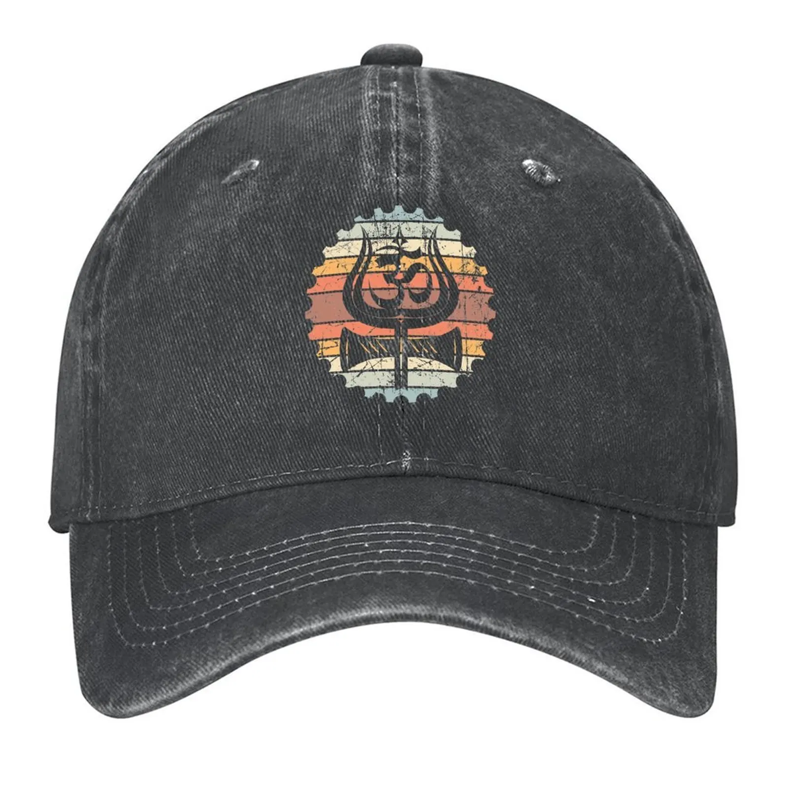 

Shiva Trishul With Om Baseball Cap Wild Ball Hat custom Hat Winter hat hiking Hats Man Women's