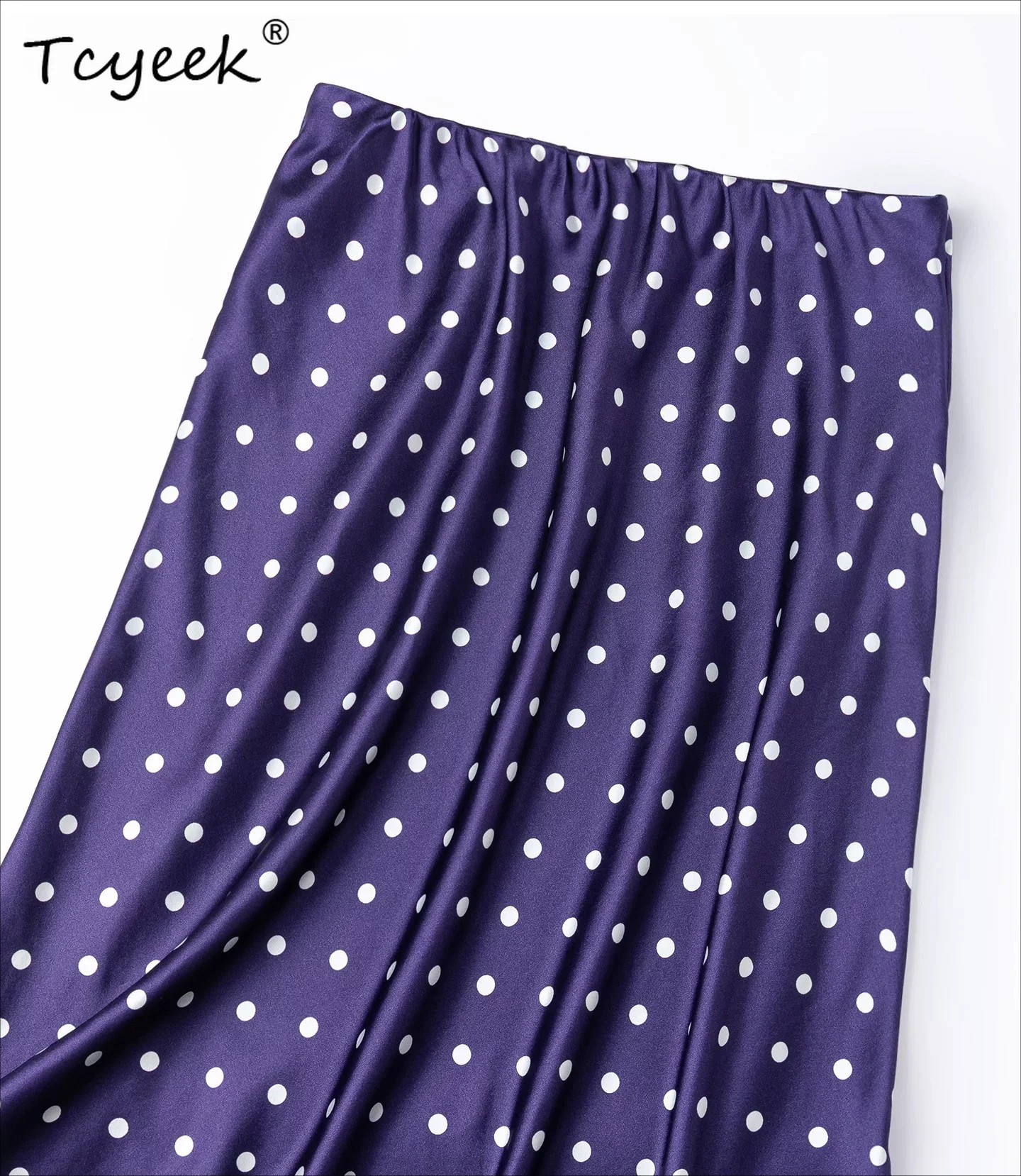 Tcyeek 93% Real Silk Beach Skirts 2026 Elegant Skirt for Woman Summer Clothes Bodycon Skirt Women Slim Fit  Elastic Jupe Femme