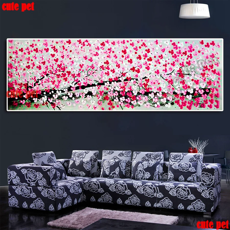 

DIY Diamond Painting 5D Flowers Diamond Embroidery Sale Plum blossom branches Mosaic Rhinestone Cross Stitch Handmade Gift large