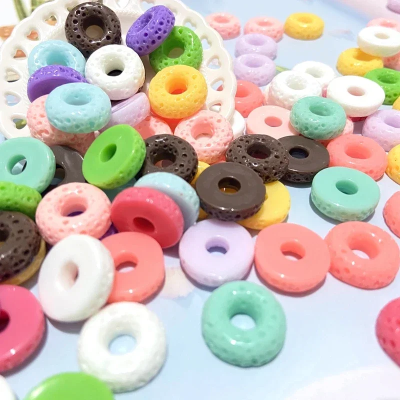15Pcs Donuts Cake Macarone Dessert Figurines Miniatures DIY Craft Home Decor Phone Case Supply Ornament Accessory
