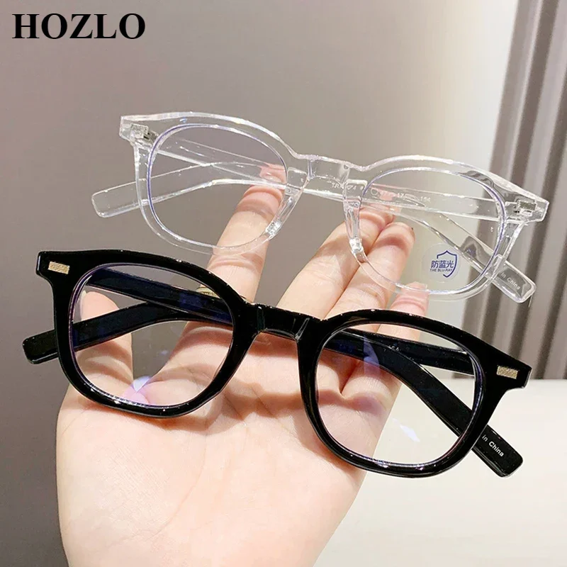Women Oval Rivets Anti Blue Light Reading Glasses Magnifier Men Hyperopia Spectacles Presbyopic Eyeglasses Custom Prescription