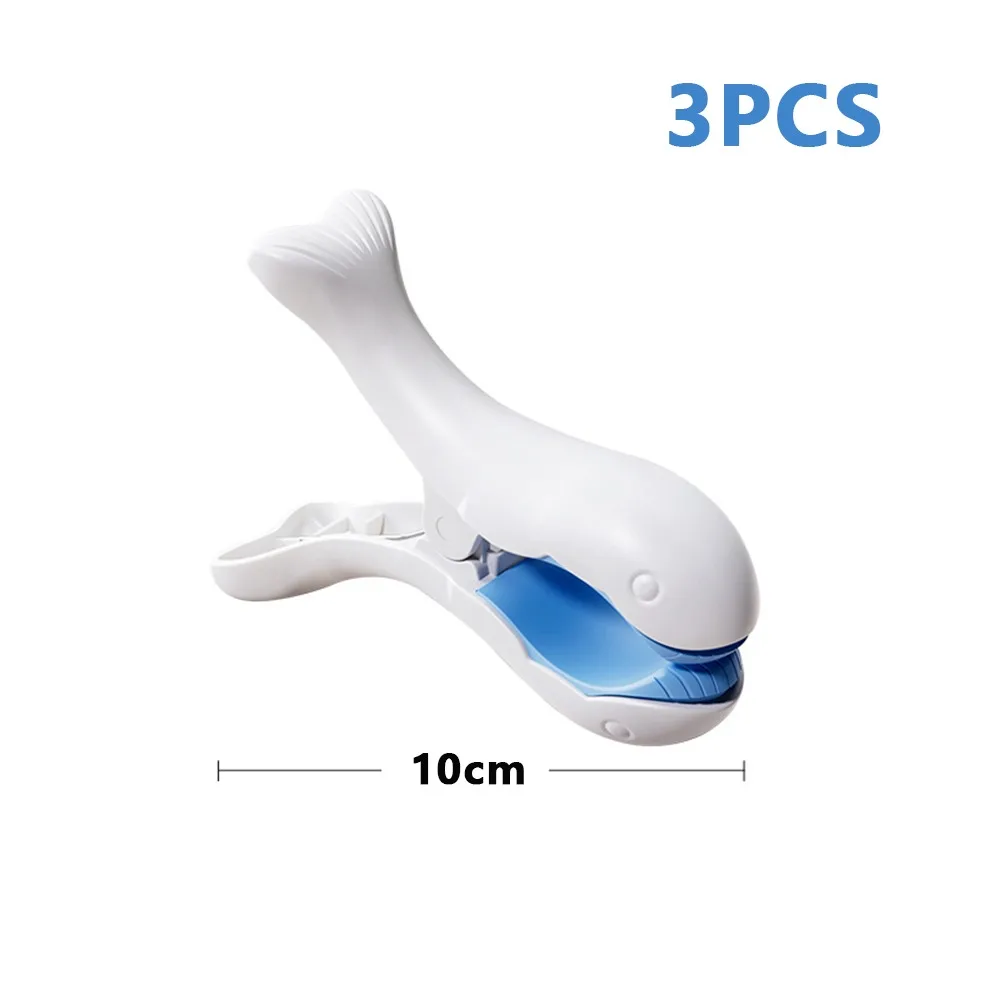 

2/3pcs Plastic Clothes Drying Clip Strong Fixed Design Windproof Clothespins Traceless Bedsheet Hanging Clamp Household Use