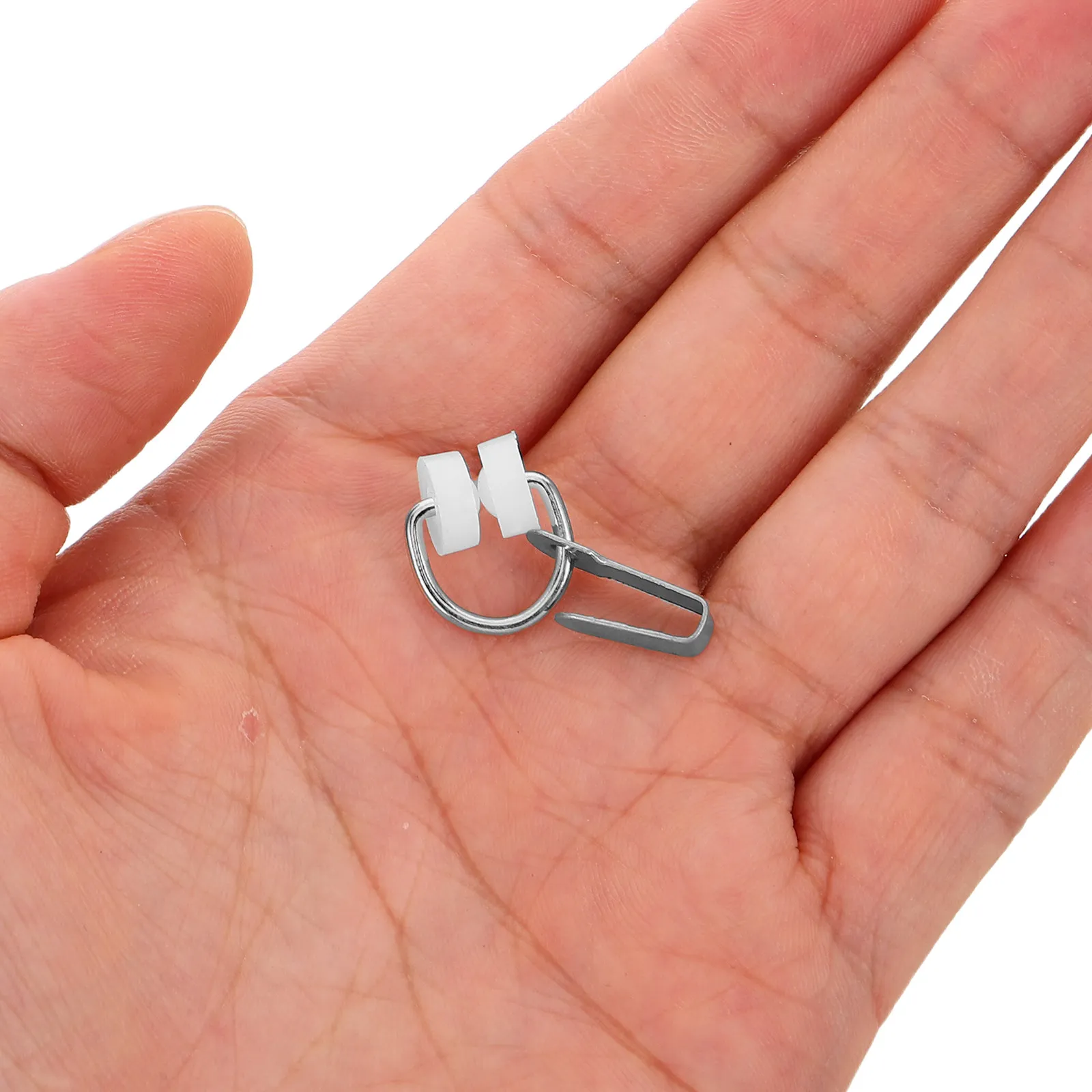 50Pcs Rv Curtain Track Slider Hooks Nylon Gliders Metal Rollers Caravan Motorhome Window Track Accessories Rv Curtain Gliders