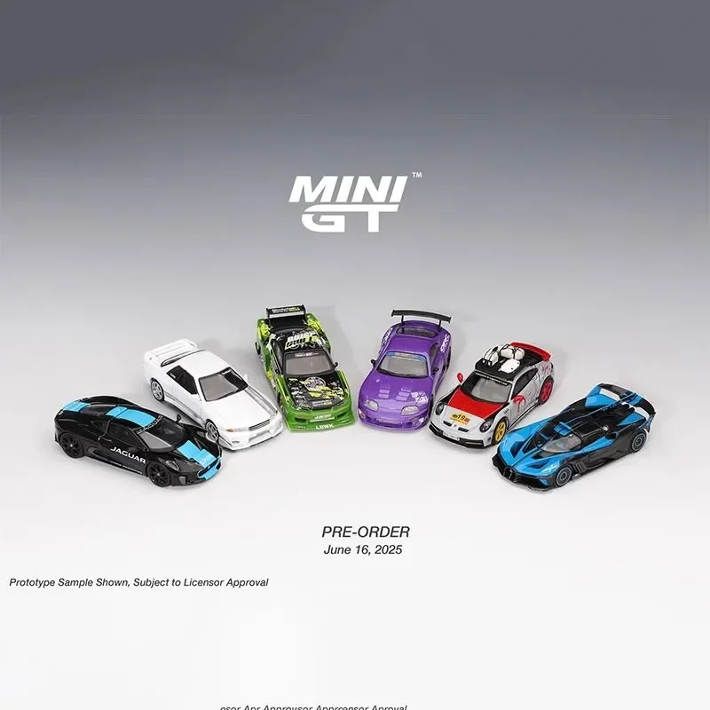 MINIGT 1:64 Porsche 911 Dakar Tio Rally Jaguar C-X75 Preto