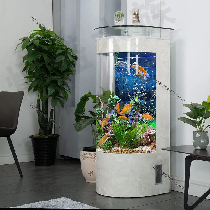 Semi-Circle Self-Cleaning Fish Tank 3