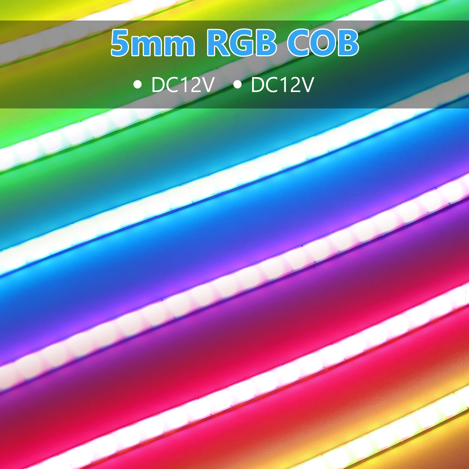RGB 5MM COB LED Strip 12V 24V 576LEDs/m High Density Flexible LED Light For Home Decor IP20 FOB LED Strip Lights