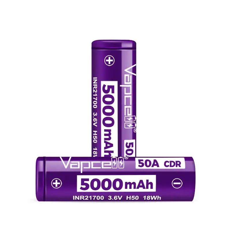 

Аккумуляторная литий-ионная батарея Vapcell H50 INR21700 5000 мАч 50А высокой мощности