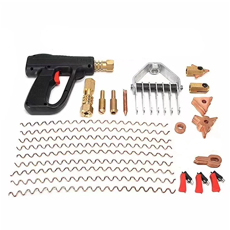 Stud Welding Kit Accessories Straight Twisted Dent Pulling Rings Hook Washer Round Star Pad Uni Spotter Starter Kit