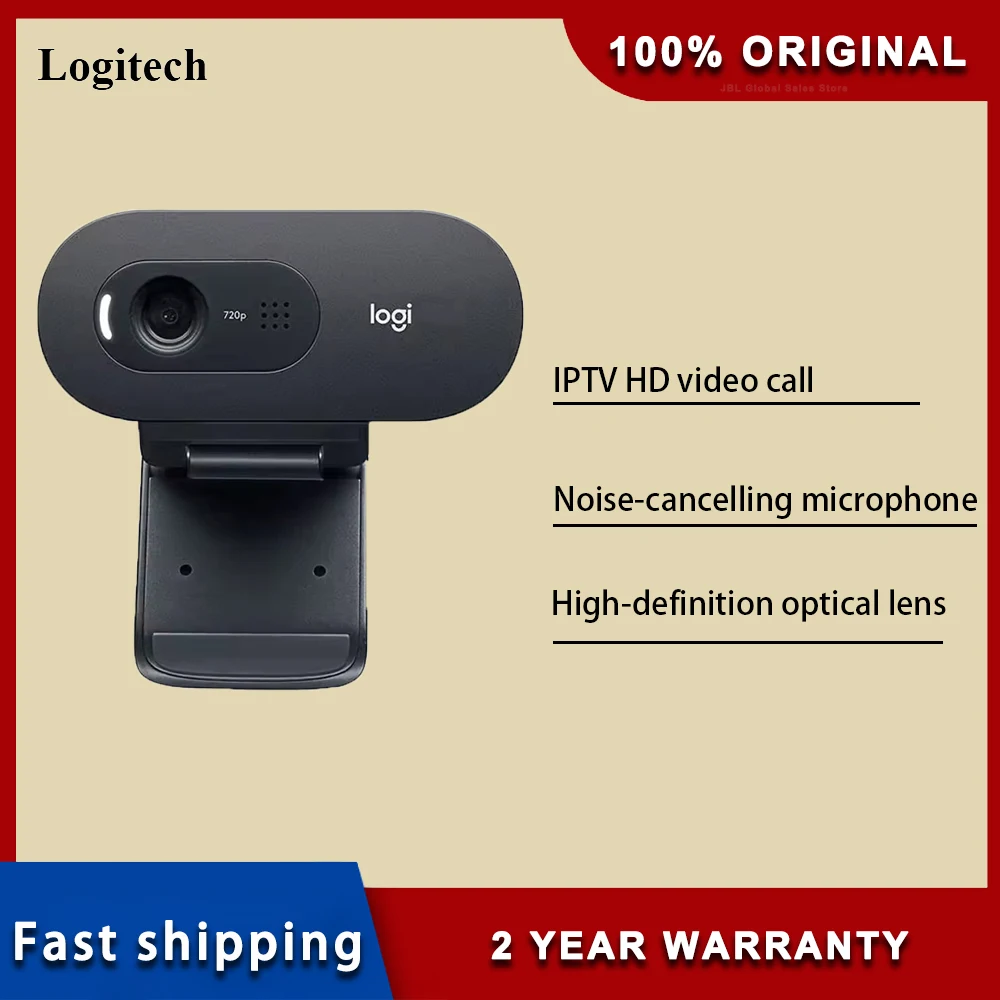 

100%Original Logitech C270i HD Webcam Computer Desktop Online Class Video Conferencing Home Camera Live USB
