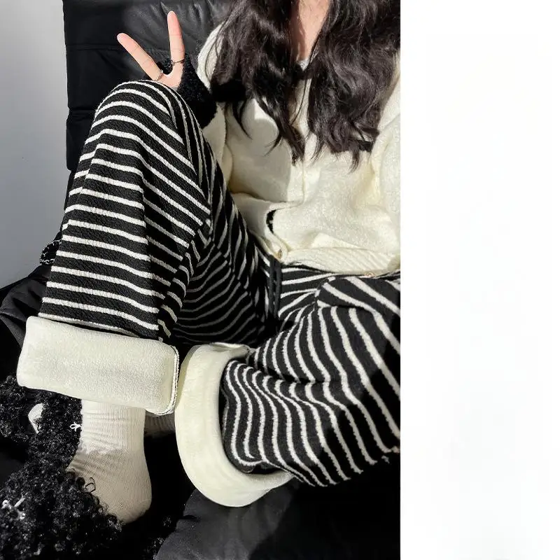 Pantaloni a gamba larga Nappa Elastico in vita Dritto da donna Estate Ultra-sottile Vestibilità regolare Stile occidentale Dolce romantico Vacanza universitaria