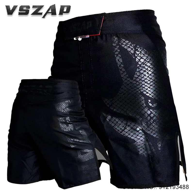 VSZAP Fighting Training Pants MMA Shorts Men's Gym Fitness Boxing Muay Thai Shorts Fighter Jiujitsu Kickboxing Grappling Trunks