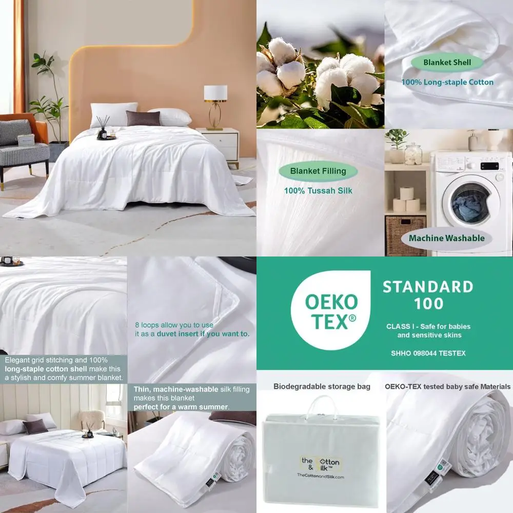 

Моющееся в машине шелковое одеяло с хлопковой оболочкой для летнего комфорта