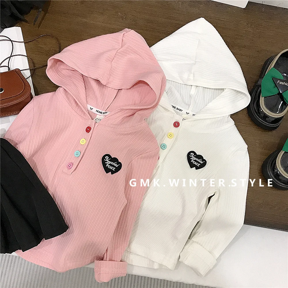 

Korean children's clothing girls' hooded bottoming shirt spring and autumn new children's foreign style casual long-sleeved slim