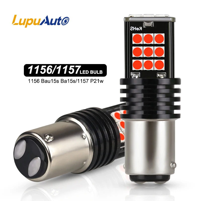 LupuAuto 2pcs Py21w Ba15s P21w Led 1156 Bau15s Bulb 3030SMD Canbus 1157 Led Bay15d P21/5w Car Turn Signal Lamp Brake Backup Ligh