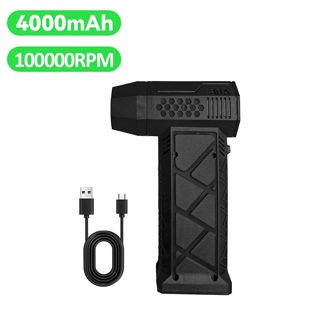 Imagem -02 - Rpm Ventilador de ar Mini Turbo Jet Ventilador Velocidade do Vento 35 m s Ventilador de Duto Portátil Espanador de ar Elétrico Multifuncional Soprando Poeira Drye 100000