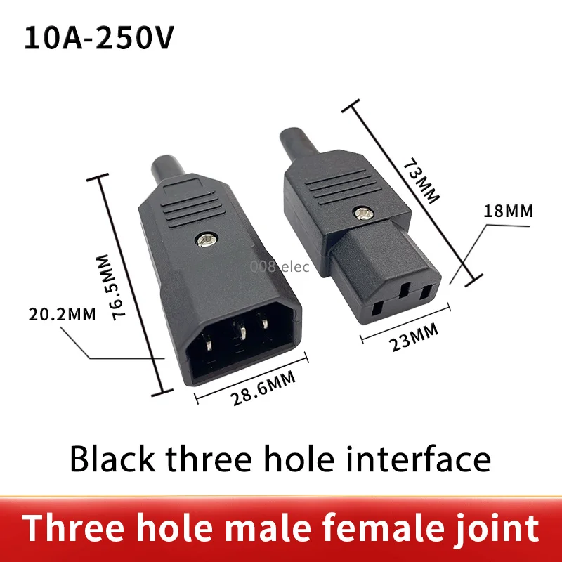 1set Character plug AC power to the connector three vertical port can be disassembled and unloaded male and female electric vehi