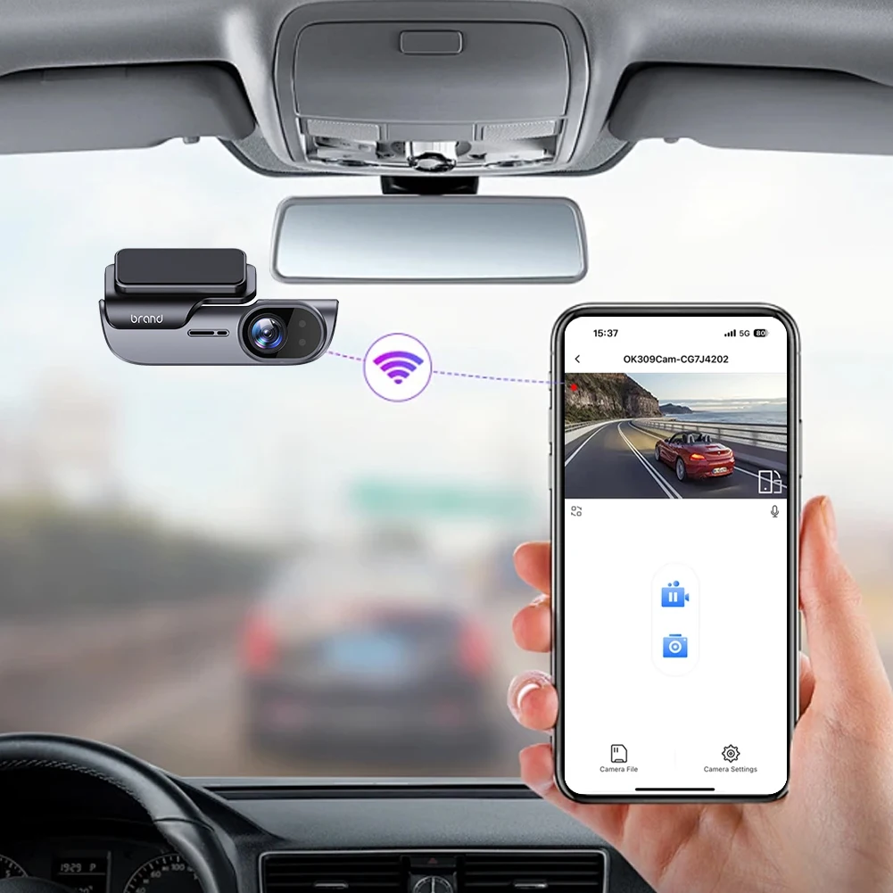 

4K Car Dash Camera with GPS Wi-Fi Dash Cam UHD Recording Video Recorder 24H Parking Monitor Car Camcorder 170° Wide Angle