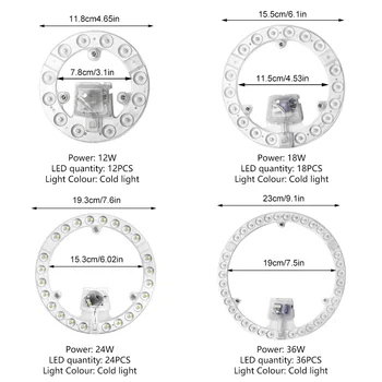 โมดูล LED 220V โคมไฟเพดาน LED แผง 12W 18W 24W 36W เปลี่ยน LED สําหรับโคมไฟเพดานพัดลมโคมไฟผนังโมดูล