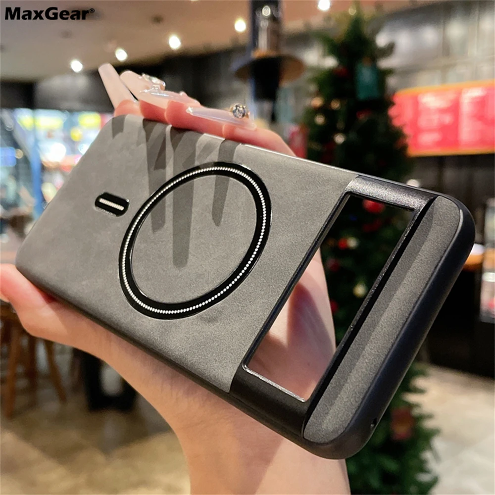 Luxury Retro Sheepskin Magnetic Phone Cases For Google Pixel 9 9pro XL 8A 8 Pro Pixel7 7A For Magsafe Wireless Charging Cover