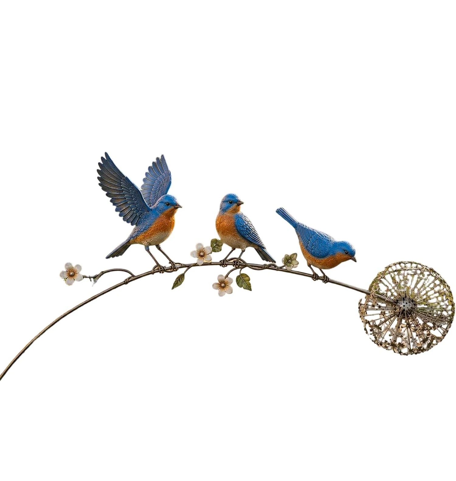 Metal Bird Garden Stake Vivid Metal Bird Art Decoration Robin Memorial Garden Stake Lightweight Memorial Garden Stake For Lawn
