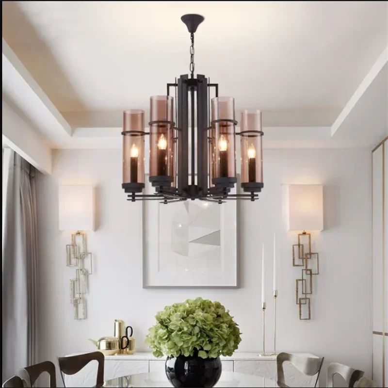 Nordic creative modern exhibition hall chandelier model room living room bedroom lamp glass restaurant bar table lamp