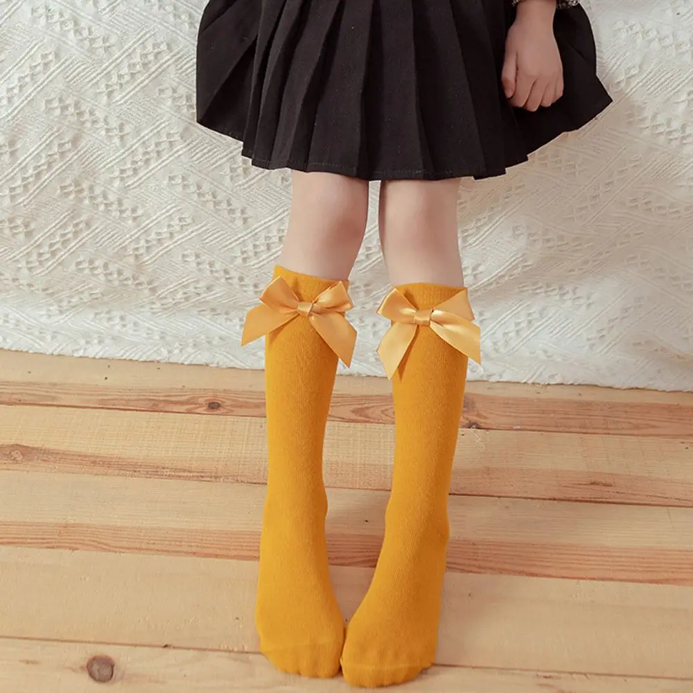 جوارب Jk Sweet للأطفال الصغار، جوارب صيفية وخريفية لطيفة للأطفال، جوارب طويلة، جوارب بعقدة من القطن #3
