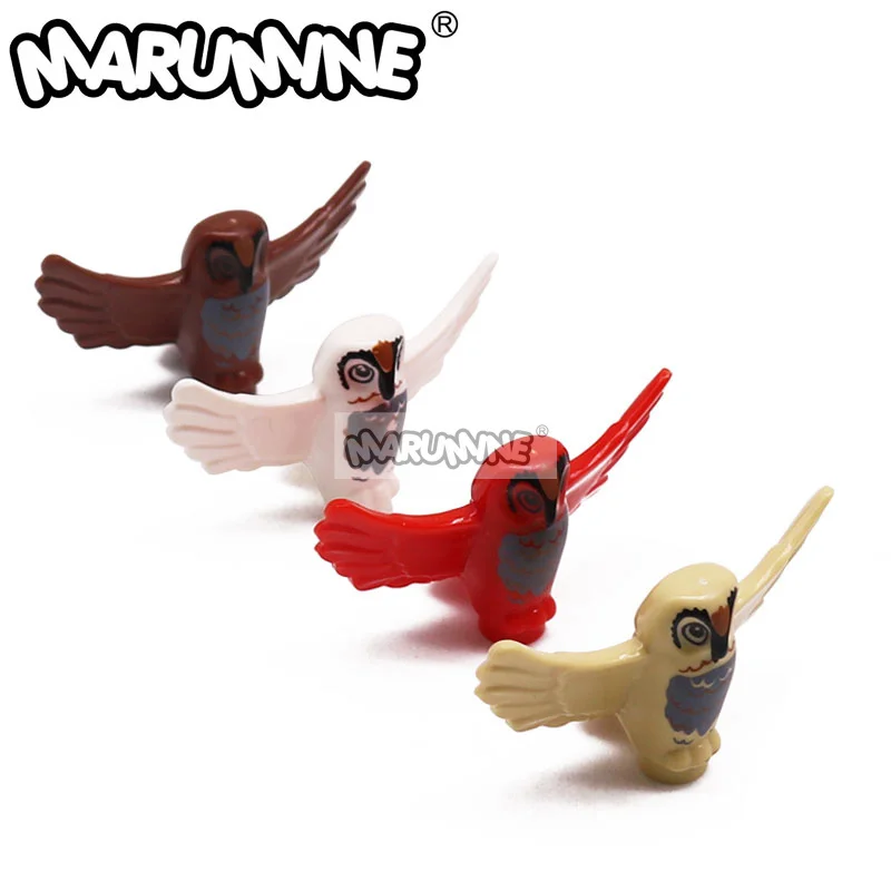 Marumine MOC hibou figurine animale brique blocs de Construction 10 pièces bricolage modèle jouets éducatifs pour filles enfants ensemble de Construction créative