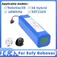 Original 14.4V 12800mAh 18650 Lithium Replacement Batteries for Eufy Robovac Intelligent Sweeping Robot X8 Hybrid Vacuum Cleaner