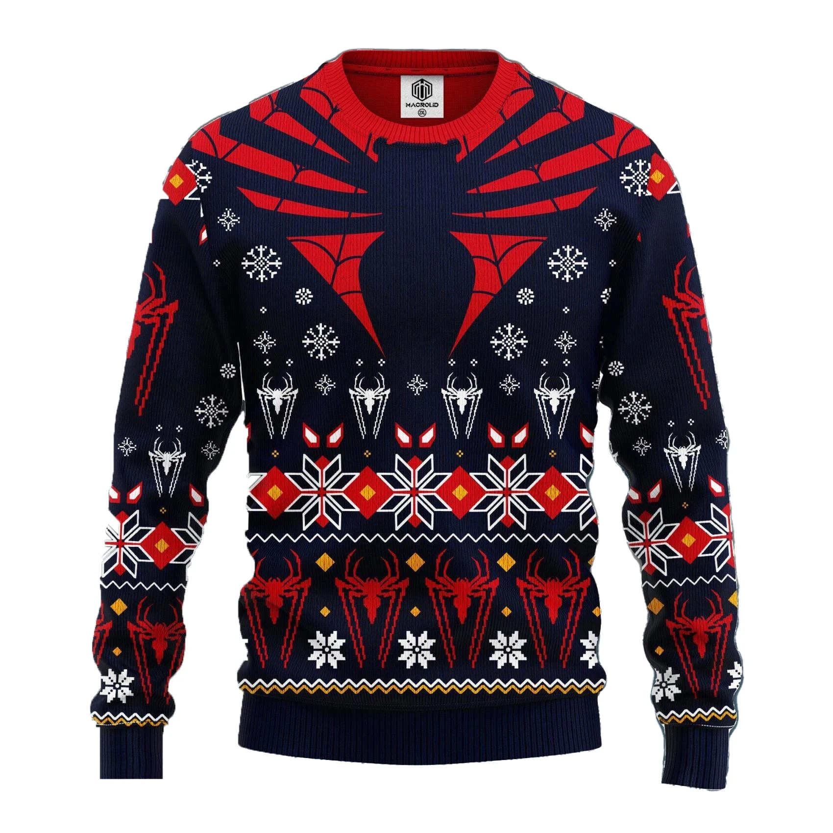 Spider Punk New Year Christmas Gift Ugly Sweater Hot Selling Autumn and Winter Oversized Pullover Men\'s Christmas 2024 Women Top