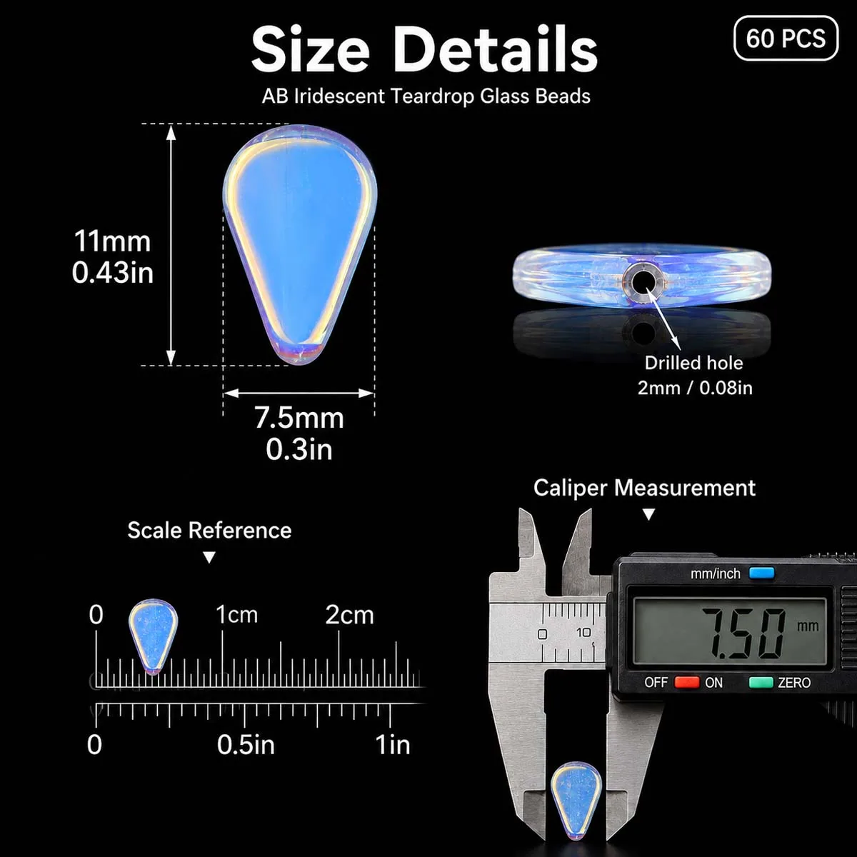 7.5x11mm Crystal Glass Teardrop-Shaped Handmade DIY Jewelry Beads for Bracelets Necklaces and Decorative Accessories