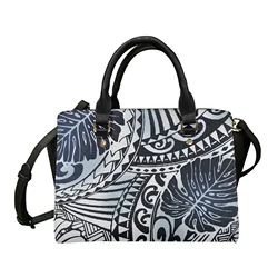 Women's Handbag Custom Floral Polynesian Tribal Ladies Purse Designer PU leather handbag Shoulder Bag for ladies