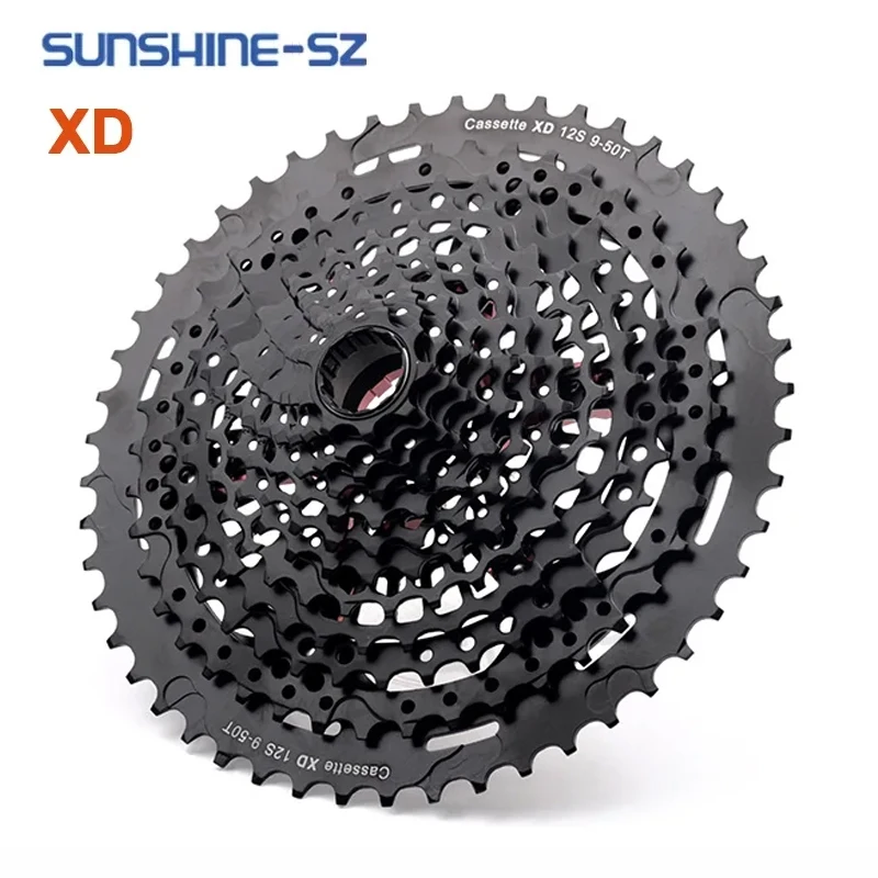 

SUNSHINE MTB Bike Cassette 11/12 Speed 9-50T Cassette XD Steel Mountain Bike Sprocket Bike Parts for SRAM 12v cassette