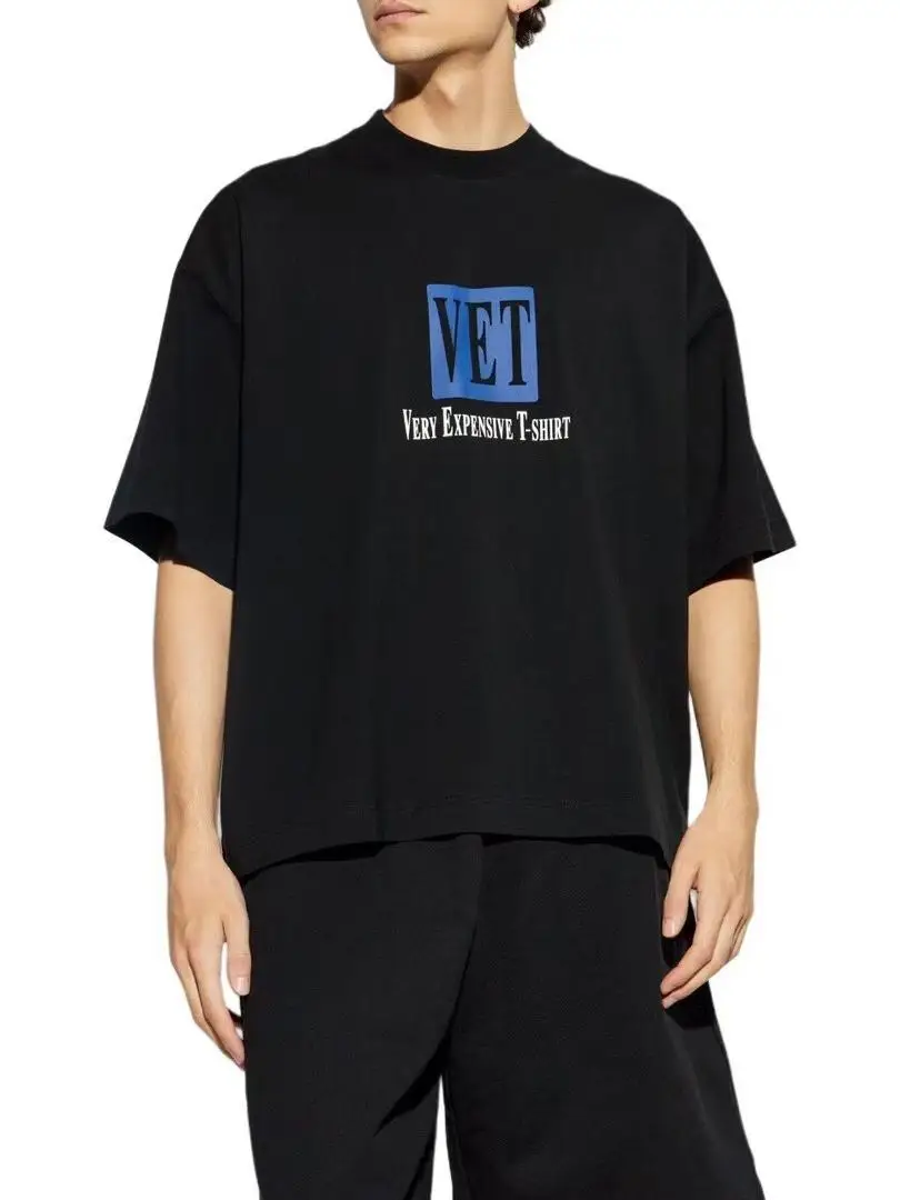 

VTM/ Viteme 25SS New VET Letter-printed Men's and Women's Loose Short Sleeve T-shirt High Quality Luxury Brand