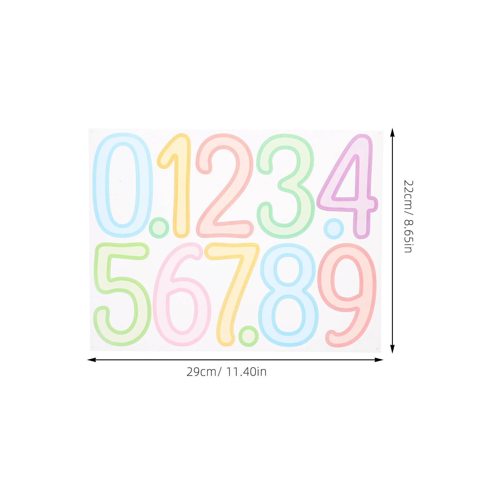 5 Sheets Number Stickers Waterproof Vinyl Self-Adhesive Numbers Peel and Stick for Mailbox House Address Kids Education