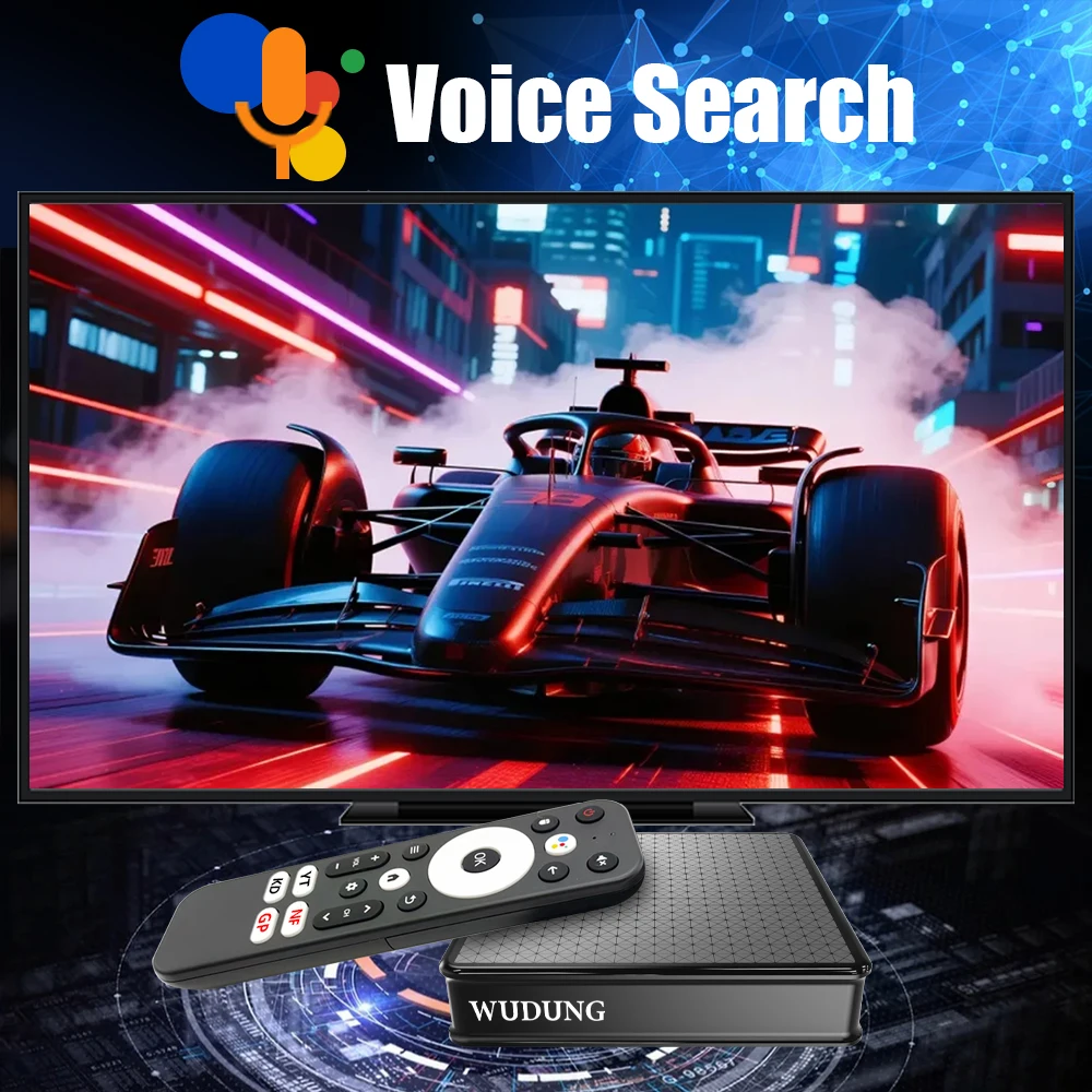 WUDUNG WD02 4k Android 14 Smart TV Box Rockchip RK3518 WIFI6 4K HD Set Top Box Sprachassistent Streaming Media Player 2G 16G