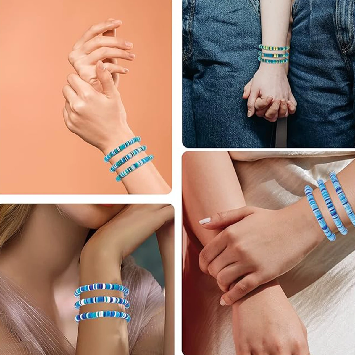 3720pcs Blue Polymer Clay Bead - Jewelry Making Tutorials 评论和价格