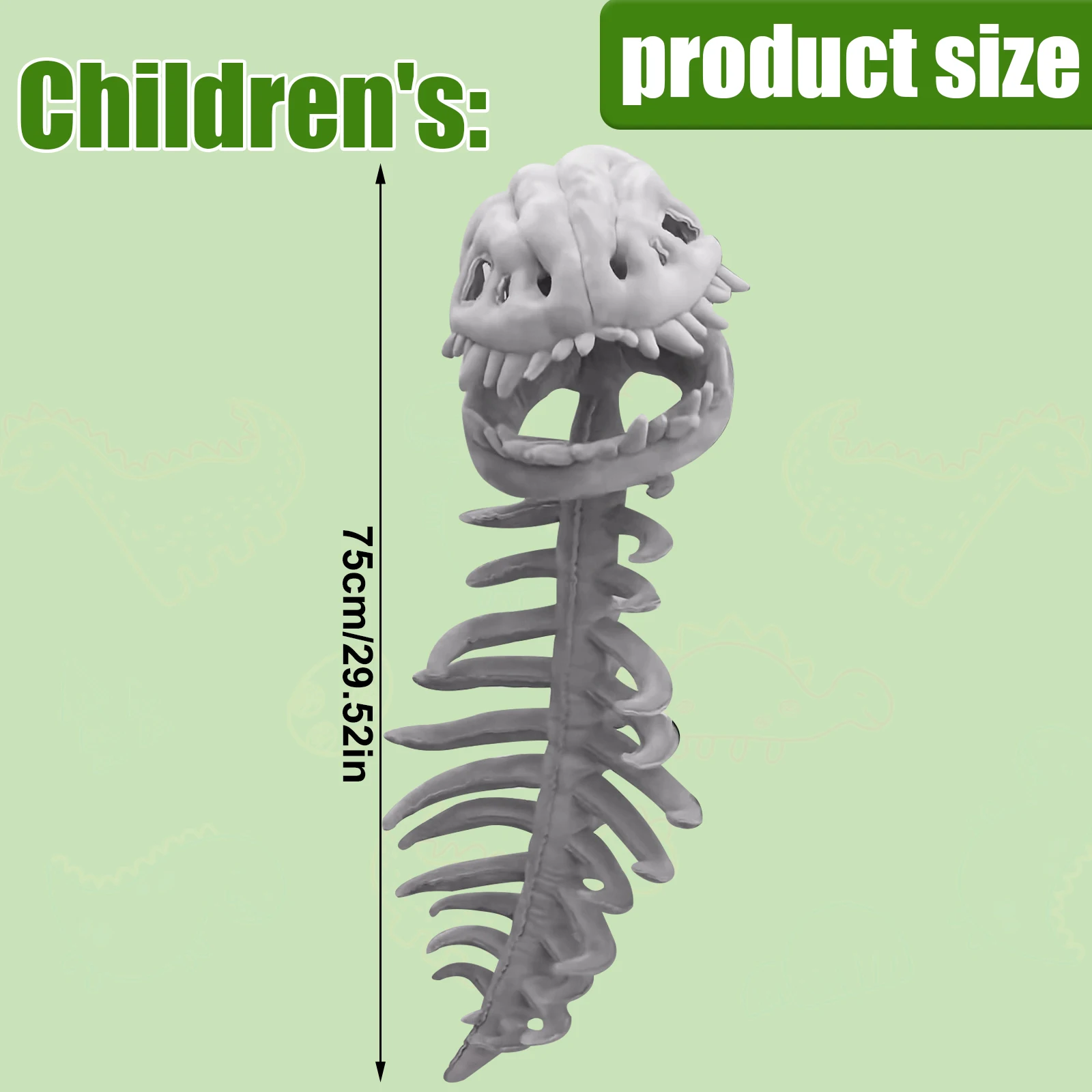 Couvre-chef de dinosaure d'halloween 3D 73cm, chapeau de dinosaure drôle, casque de squelette de dinosaure réaliste pour adultes et enfants, unisexe Halloween