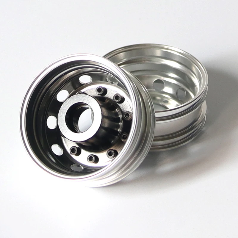 2pcs 1:14th Scale Aluminum Alloy Wheels 20mm Bearing Hub Rim for Tamiya RC Truck Tipper SCANIA 770S 56368 VOLVO ACTROS MAN Car