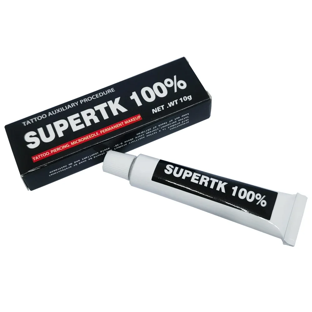 100% Supertk Tattoo Cream Before Permanent Makeup Eyebrow Lips Liner Face and Body Beauty Microblading Piercing Auxiliary 10g