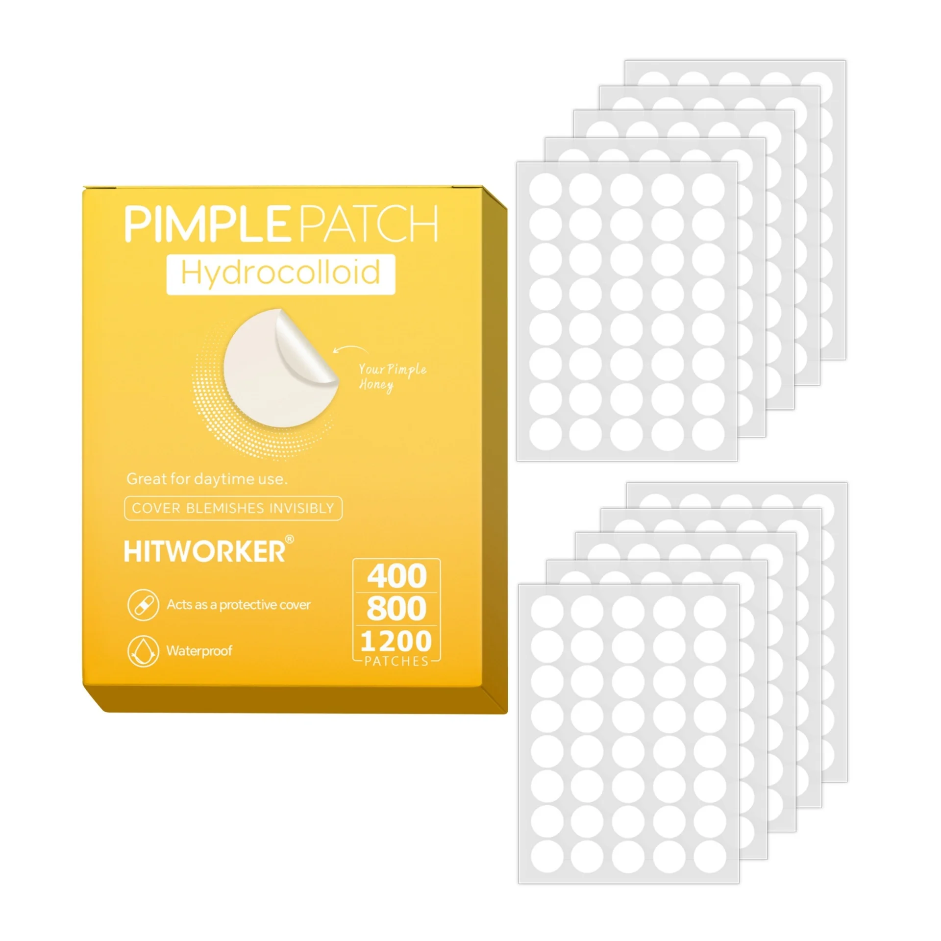 New Regular Acne Patches | Gentle & Non-Irritating | Fades Pimples & Clogged Pores | Invisible Repair Spot Treatment