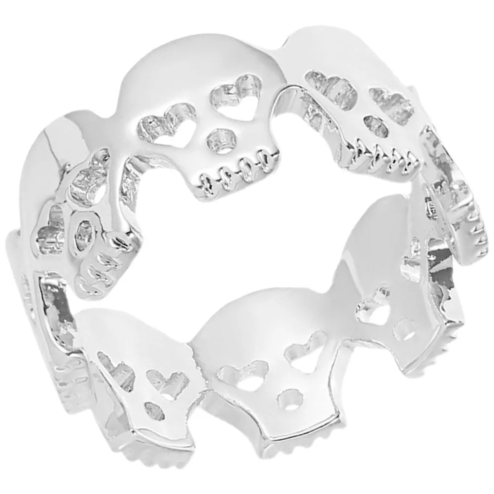 Gothic Skull Finger Ring Metal Ring Durable Comfortable Casual Halloween Finger Jewelry Skull Rings Rings for Women